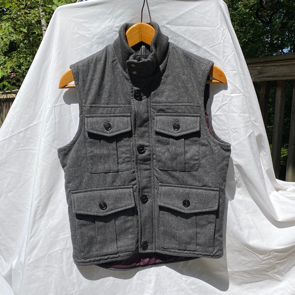 Banana Republic Men's Gray Wool Blend Vest with Full Zipper Men’s-M NWOT